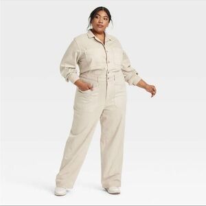 Universal Thread Cream Jumpsuit